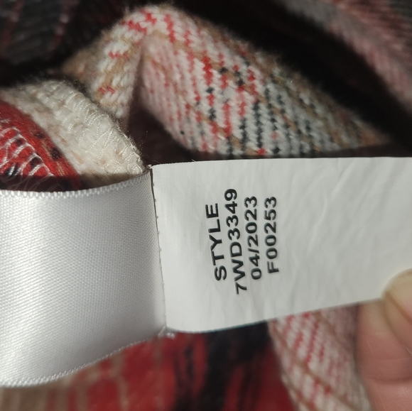LUCKY BRAND Red plaid Oversized Shirt Jacket, size S - Picture 11 of 16